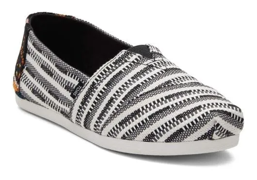 Women WomenAlpargata Black Striped Global Woven Black Multi TOMS Alpargatas