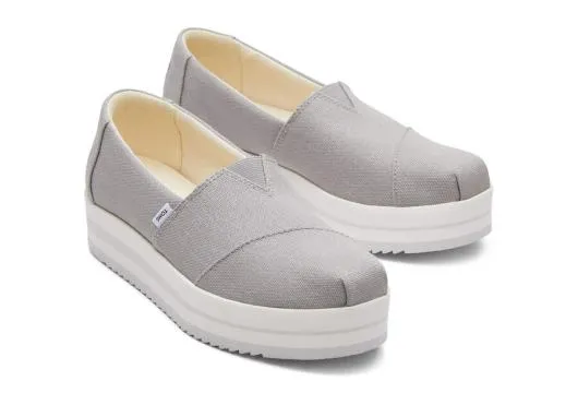 Women WomenAlpargata Grey Midform Espadrille Drizzle Grey TOMS Alpargatas