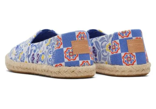 Women WomenAlpargata Rope Espadrille Blue Multi Mediterranean Tiles Jacquard TOMS Alpargatas