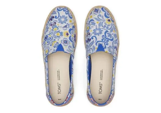 Women WomenAlpargata Rope Espadrille Blue Multi Mediterranean Tiles Jacquard TOMS Alpargatas