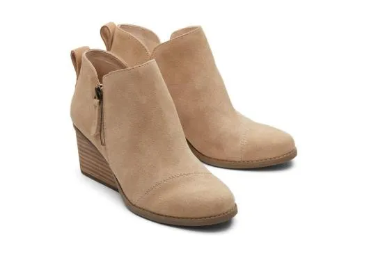 Women WomenGoldie Oatmeal Suede Wedge Boot Suede Oatmeal TOMS Exclusives