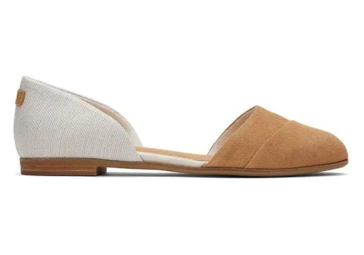 Women WomenJutti D039Orsay Tan Suede Leather Flat Natural Brown TOMS Dress Casual Women WomenJutti D039Orsay Tan Suede Leather Flat Natural Brown TOMS Dress Casual