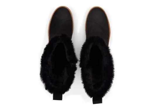 Women WomenMakenna Black Water Resistant Faux Fur Boot Faux Fur Black TOMS Exclusives