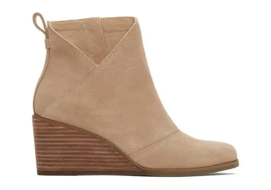 Women WomenSutton Oatmeal Suede Wedge Boot Oatmeal TOMS Boots and Booties