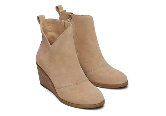 Women WomenSutton Oatmeal Suede Wedge Boot Oatmeal TOMS Boots and Booties