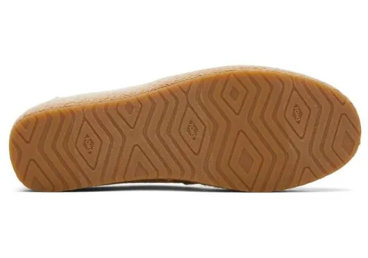 Women WomenValencia Platform Espadrille Dark Natural Metallic Linen TOMS Alpargatas