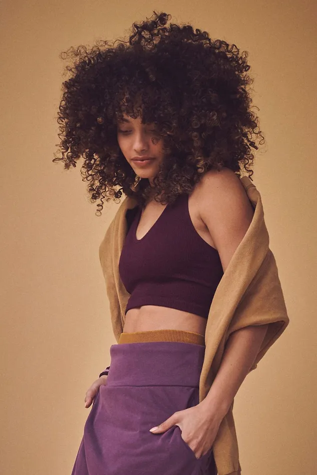 Women Workout Tops Free People Free Throw Crop Lilac Wine