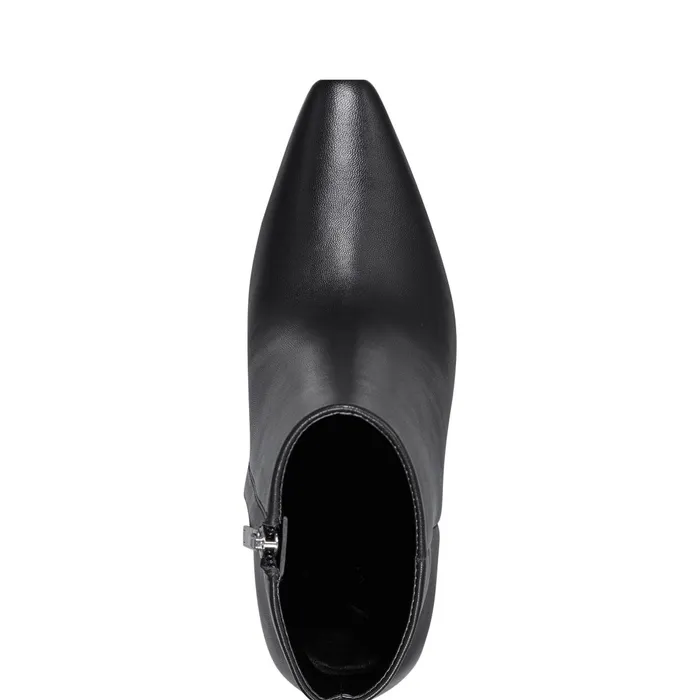 Women Yanara Heeled Bootie Black Leather Marc Fisher Booties