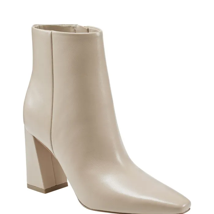 Women Yanara Heeled Bootie Natural Leather Marc Fisher Boots and Booties