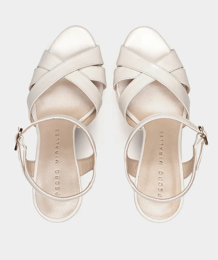 Women Zarautz White 8211 Heeled Sandals Pedro Miralles