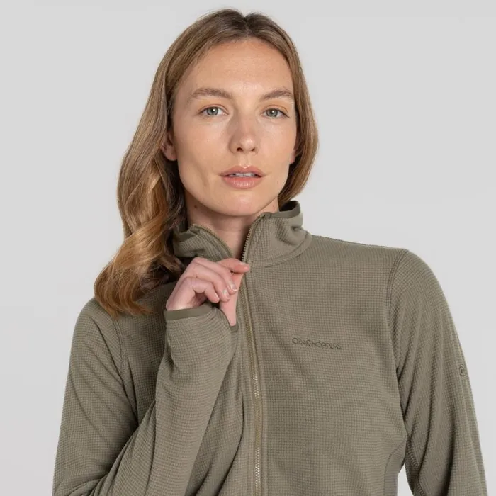 Womens Full Zip Fleece Craghoppers NosiLife Anya Jacket Soft Moss