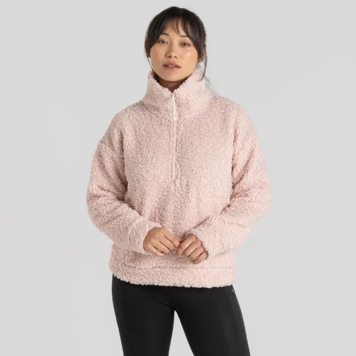 Womens Half Zip Fleece Craghoppers Ciara Half Zip Fleece Pink Dusk