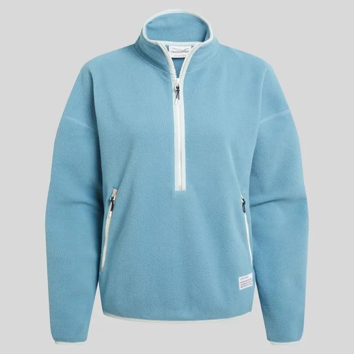 Womens Half Zip Fleece Craghoppers CO2 Renu Half Zip Fleece Light Denim Womens Half Zip Fleece Craghoppers CO2 Renu Half Zip Fleece Light Denim