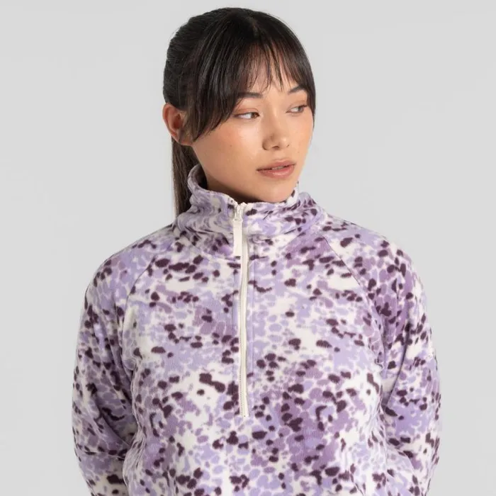 Womens Half Zip Fleece Craghoppers Evie Half Zip Fleece Verbena Print Womens Half Zip Fleece Craghoppers Evie Half Zip Fleece Verbena Print