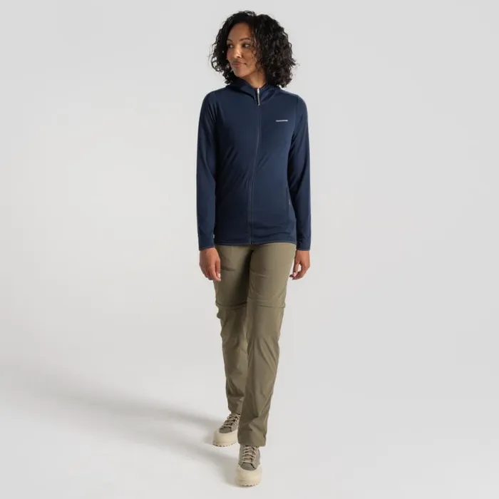 Womens Half Zip Fleece Craghoppers NosiLife Afia Hooded Jacket Blue Navy Womens Half Zip Fleece Craghoppers NosiLife Afia Hooded Jacket Blue Navy