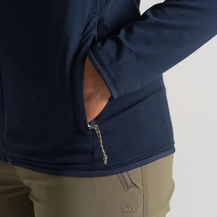Womens Half Zip Fleece Craghoppers NosiLife Afia Hooded Jacket Blue Navy Womens Half Zip Fleece Craghoppers NosiLife Afia Hooded Jacket Blue Navy