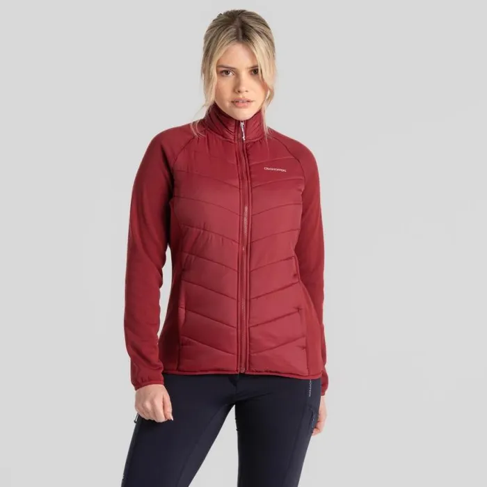 Womens Insulated Jackets Craghoppers Carmela Hybrid Jacket Mulberry Jam