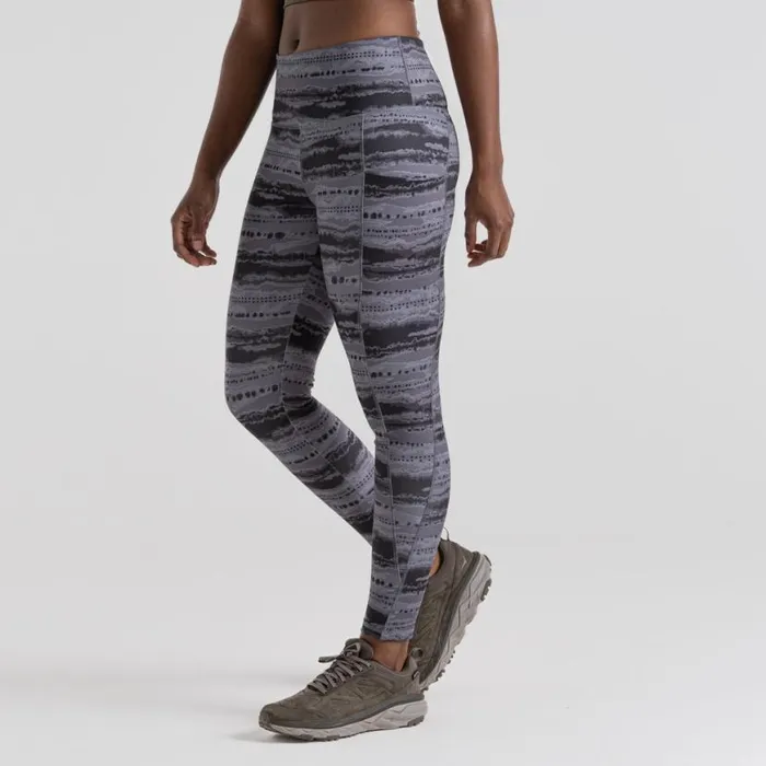 Womens Leggings Craghoppers Kiwi Legging Charcoal Print