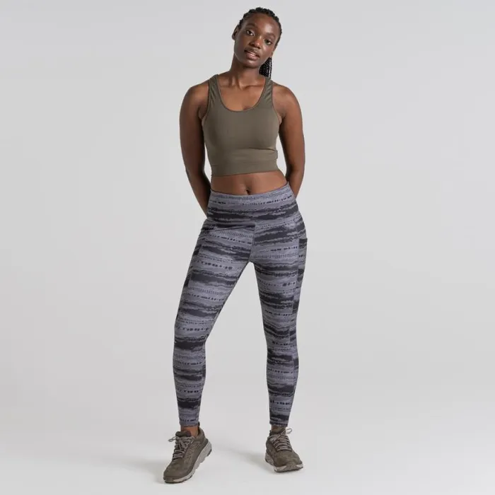 Womens Leggings Craghoppers Kiwi Legging Charcoal Print Womens Leggings Craghoppers Kiwi Legging Charcoal Print