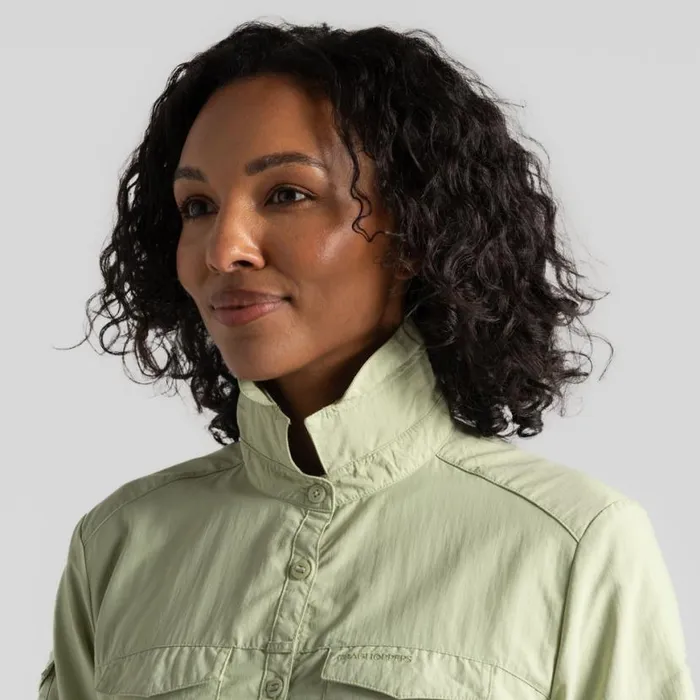 Womens Long Sleeve Craghoppers NosiLife Adventure Long Sleeved Shirt III Bud Green Womens Long Sleeve Craghoppers NosiLife Adventure Long Sleeved Shirt III Bud Green