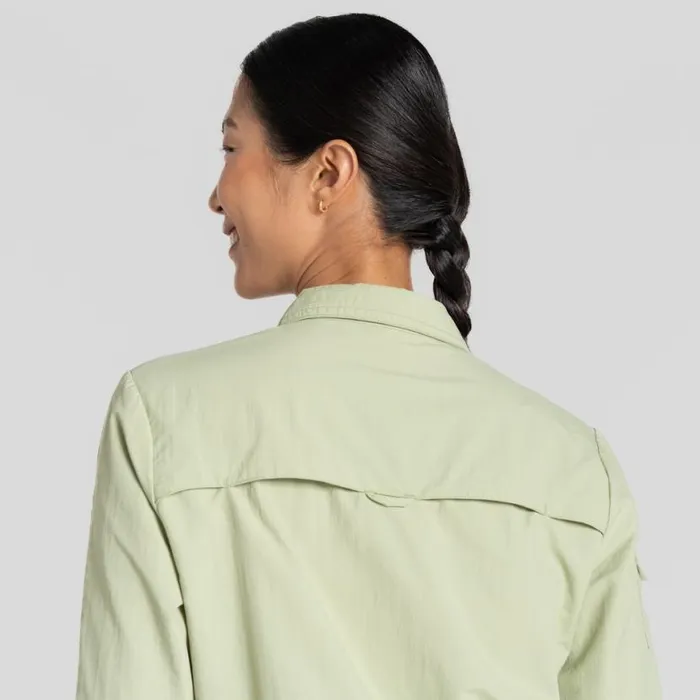 Womens Long Sleeve Craghoppers NosiLife Adventure Long Sleeved Shirt III Bud Green Womens Long Sleeve Craghoppers NosiLife Adventure Long Sleeved Shirt III Bud Green