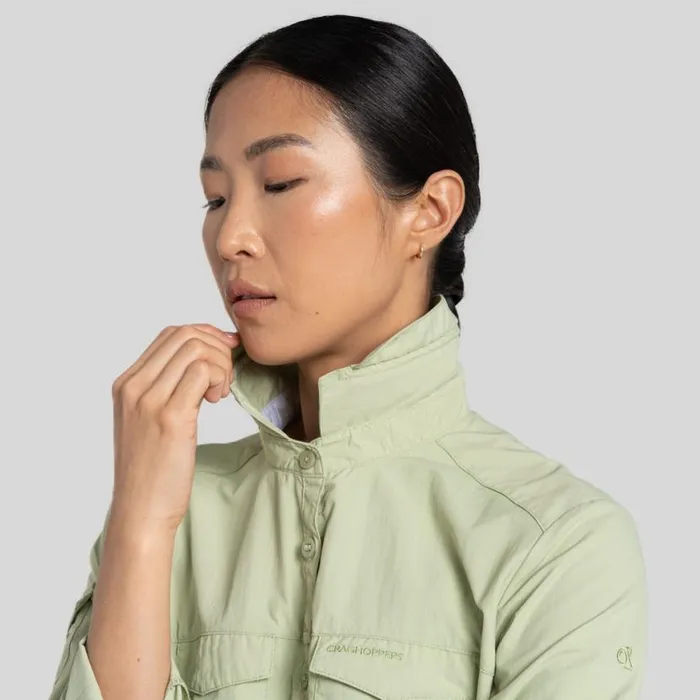 Womens Long Sleeve Craghoppers NosiLife Adventure Long Sleeved Shirt III Bud Green Womens Long Sleeve Craghoppers NosiLife Adventure Long Sleeved Shirt III Bud Green