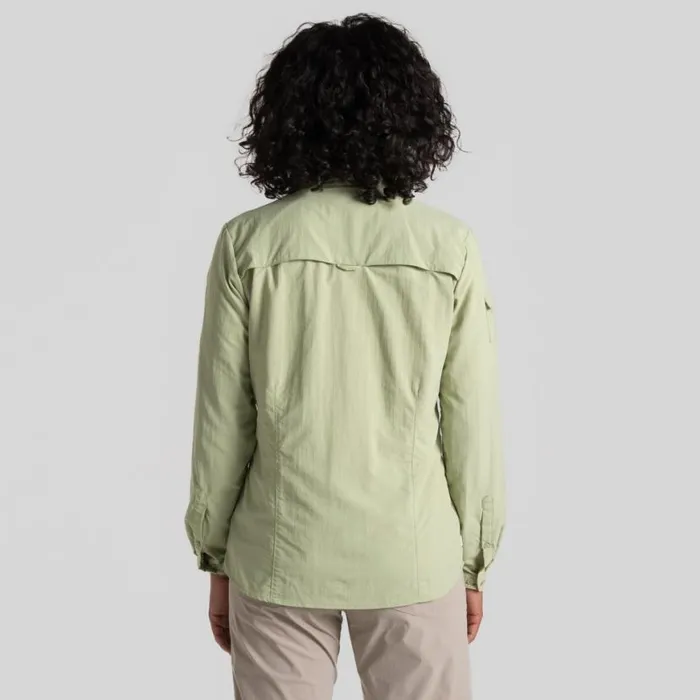Womens Long Sleeve Craghoppers NosiLife Adventure Long Sleeved Shirt III Bud Green Womens Long Sleeve Craghoppers NosiLife Adventure Long Sleeved Shirt III Bud Green
