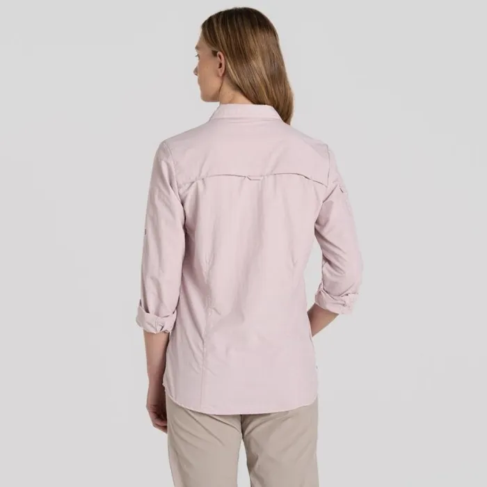Womens Long Sleeve Craghoppers NosiLife Adventure Long Sleeved Shirt III Dusky Carnation Womens Long Sleeve Craghoppers NosiLife Adventure Long Sleeved Shirt III Dusky Carnation