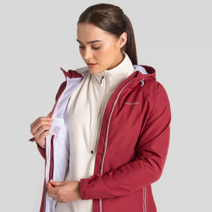 Womens Waterproof Jackets Craghoppers Brielle Waterproof Jacket Mulberry Jam