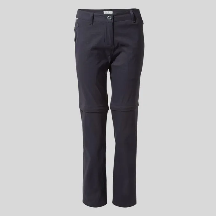 Womens Zip Off Trousers Craghoppers Kiwi Pro II Convertible Trousers Dark Navy