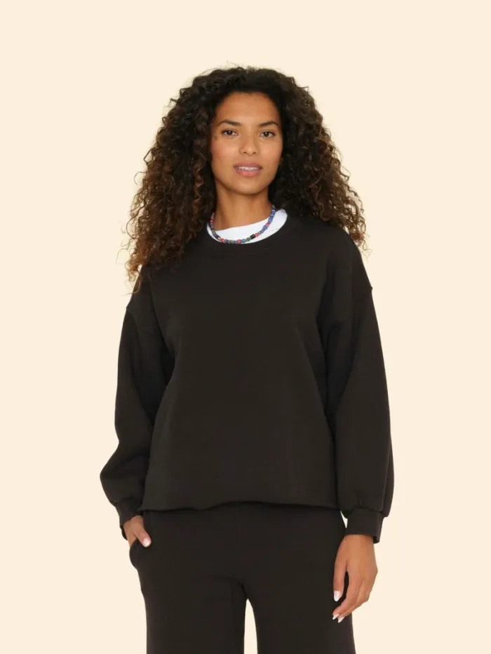 Xirena Black Honor Sweatshirt Women Sweats and Tees