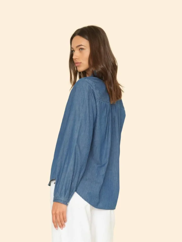 Xirena Blue Rinse Caspian Top Women Tops