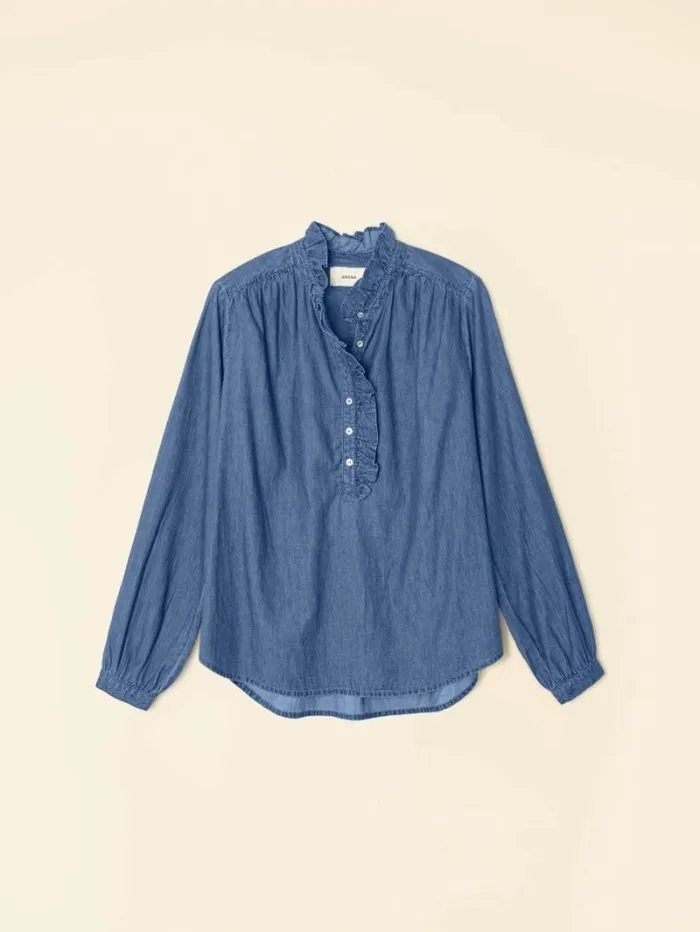 Xirena Blue Rinse Caspian Top Women Tops