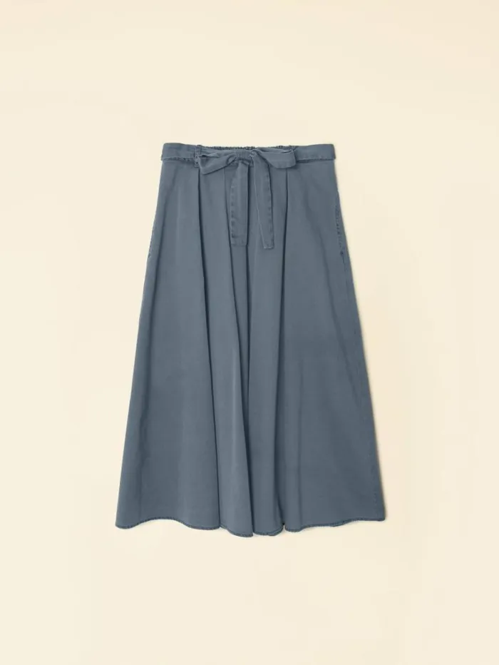 Xirena Blue Storm Bellan Twill Skirt Women Skirts