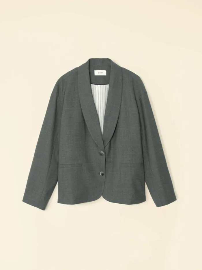 Xirena Charcoal Melange Jonah Jacket Women Sweaters and Jackets