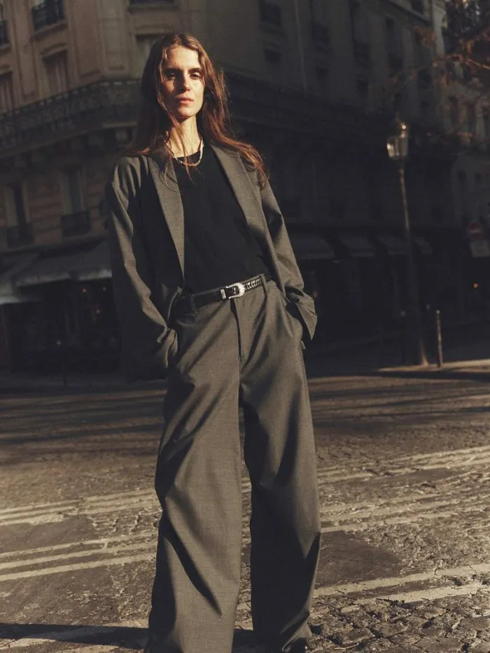 Xirena Charcoal Melange Portlyn Pant Women Pants and Jumpsuits