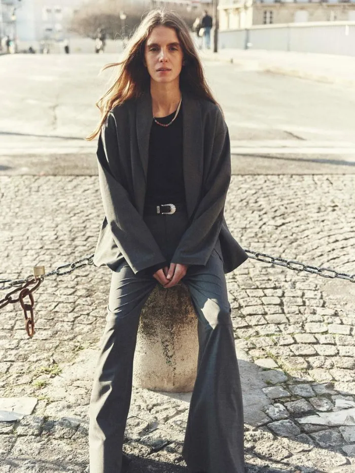 Xirena Charcoal Melange Portlyn Pant Women Pants and Jumpsuits