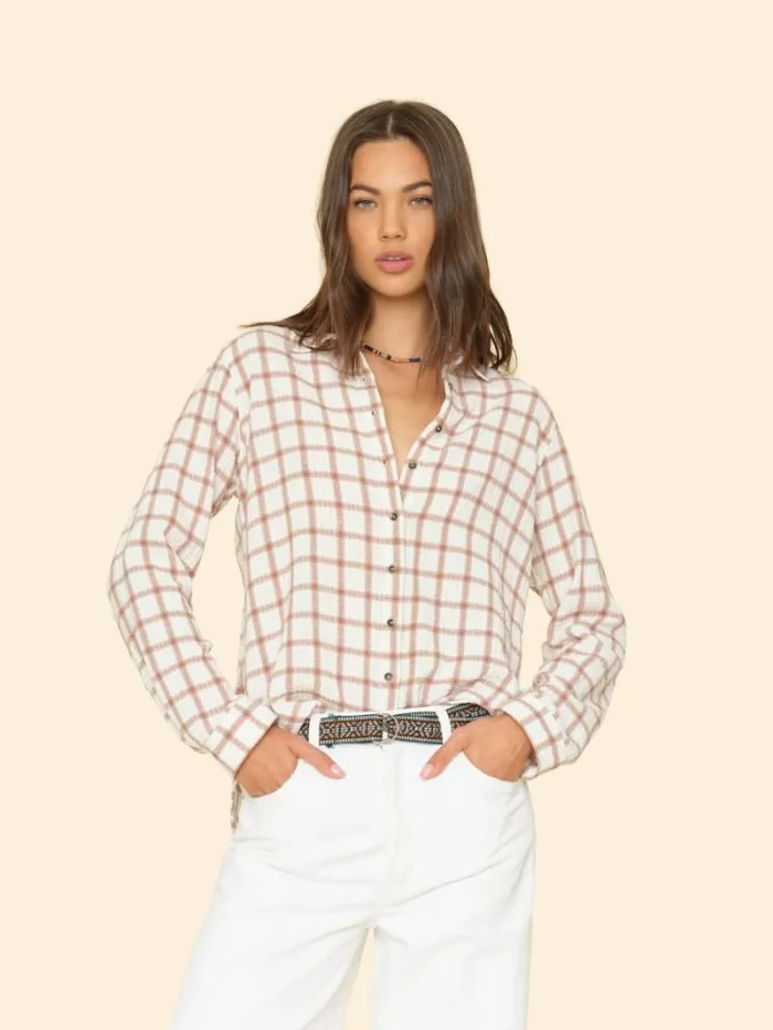 Xirena Cream Clay Scout Shirt Women Shirts