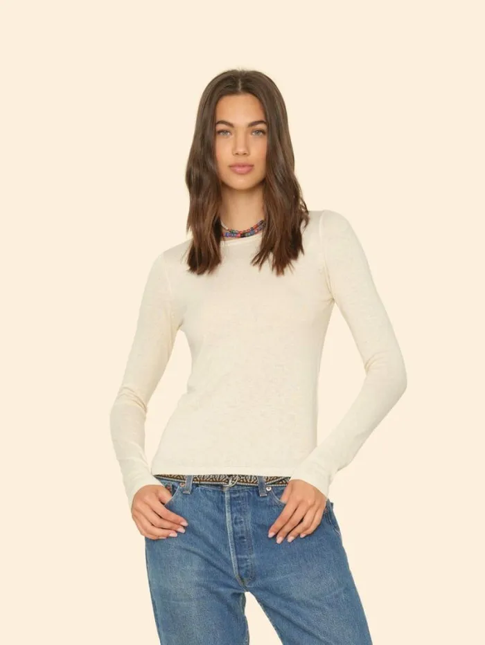 Xirena Cream Crewe Sweater Women Sweaters and Jackets