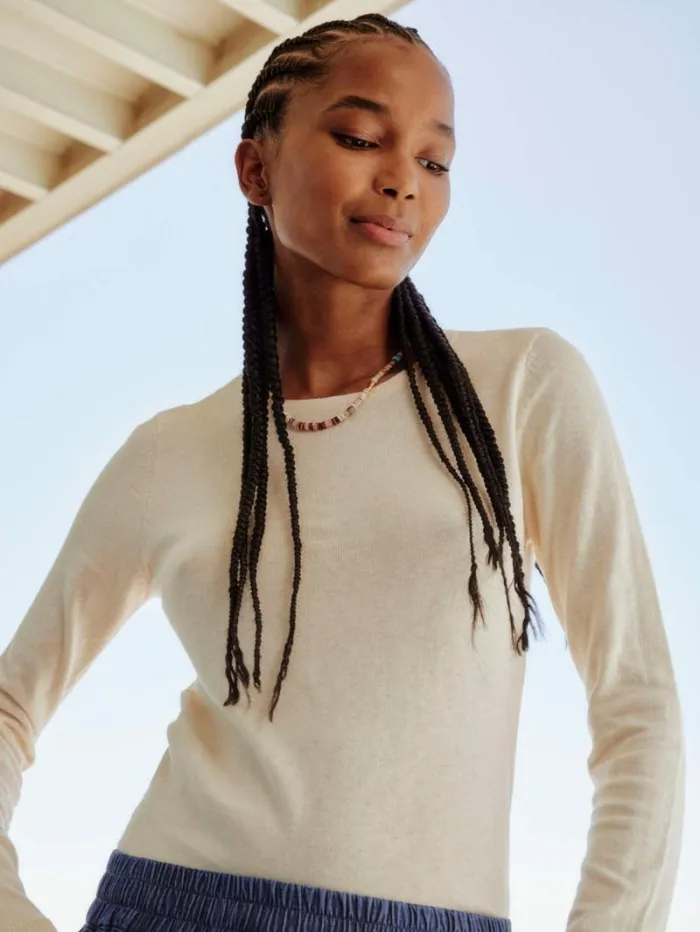 Xirena Cream Crewe Sweater Women Sweaters and Jackets