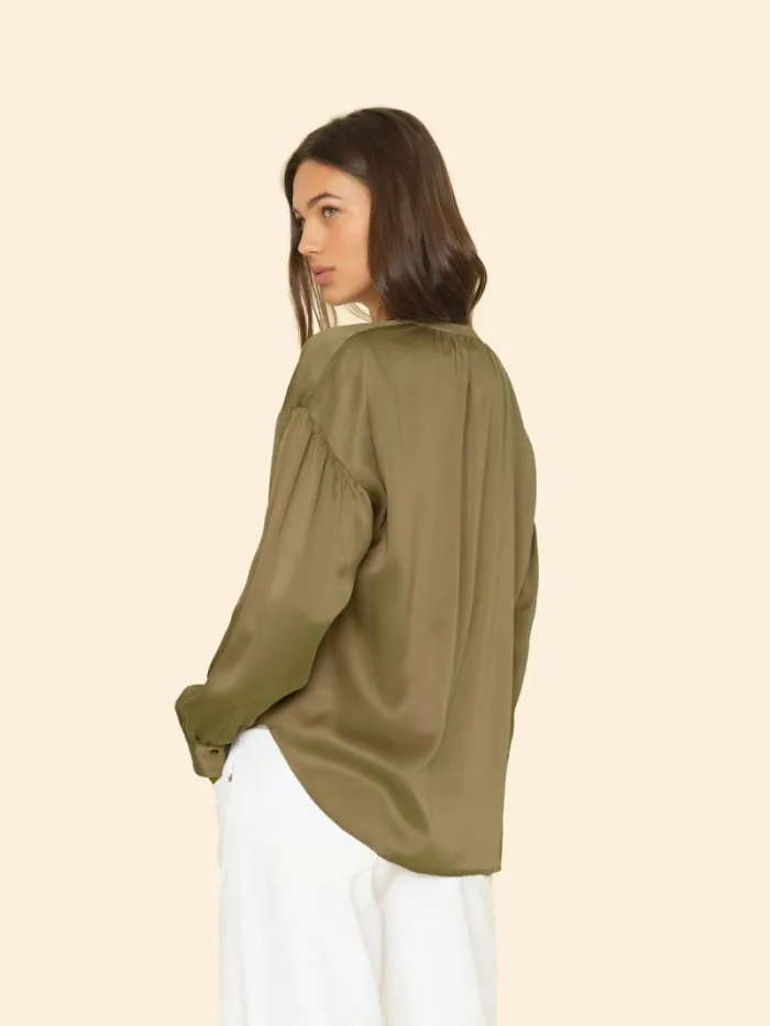 Xirena Olive Gold Mayson Top Women Tops