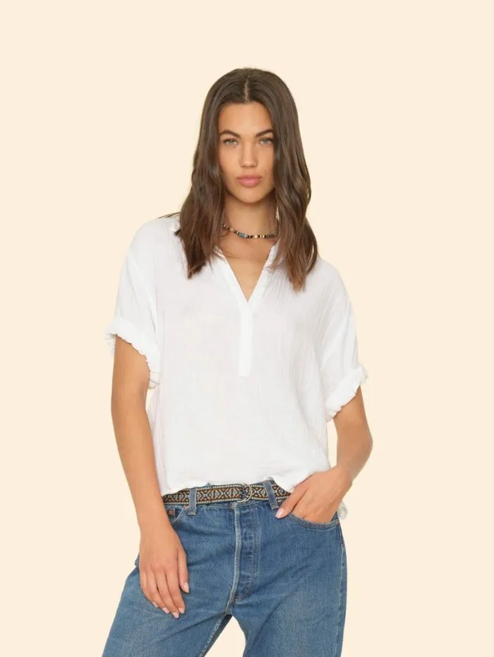 Xirena White Cruz Top Women Tops