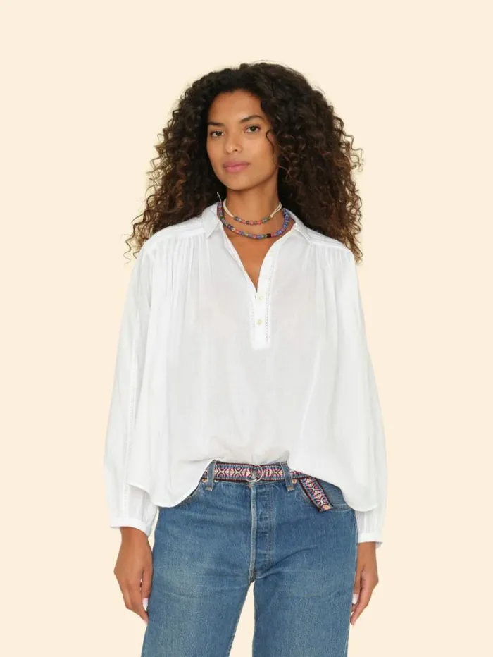 Xirena White Daisy Top Women Tops