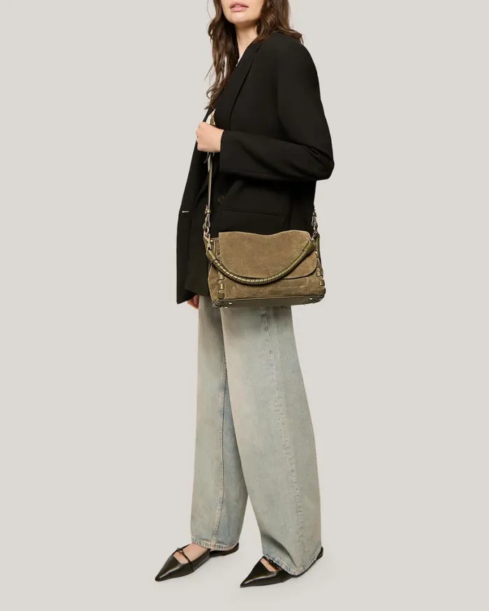 Zen Convertible Crossbody Kelp Suede Women Aimee Kestenberg Crossbody Bags